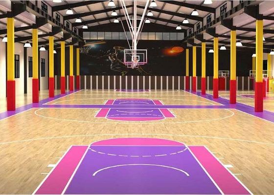 Wear Resistance 5mm Vinyl Basketball Court 1.8m Width