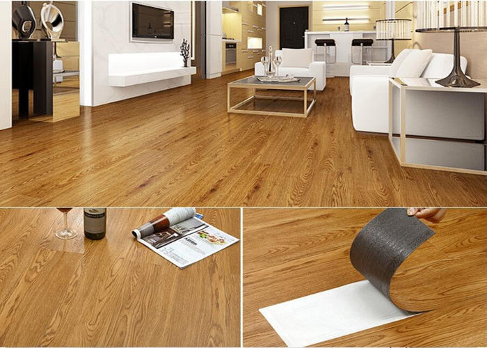 Commercial Self Adhesive LVT Flooring 2.0mm  Wood Vinyl Plank