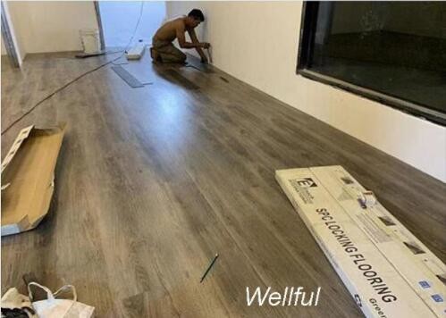 Interlock PVC Plank Flooring UV Coating Wooden Effect Flooring 7.25